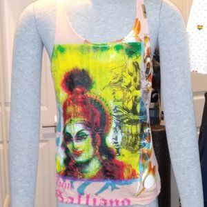 John Galliano Shirt Tank Top Shirt Vest Made in IT